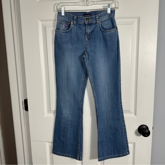 Ralph Lauren girls size 12 flare jeans, denim, cotton blend, designer, trendy - Picture 1 of 10